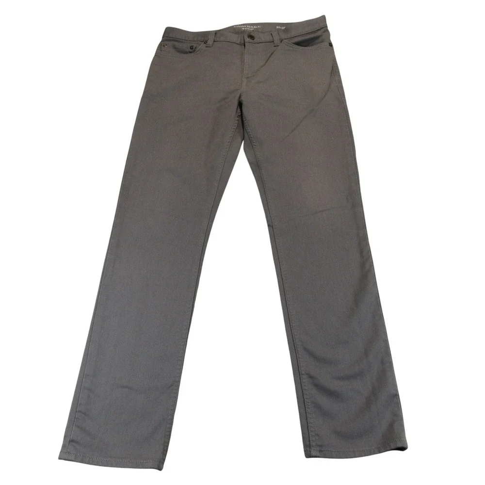 Banana Republic Mens‎ Jeans Traveler 30 x 30 Slim Fit Gray Stretch Cotton
